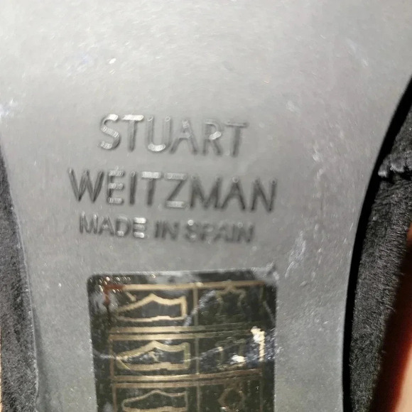 Stuart Weizman Black Suede Tassle Accent Pump - Picture 5 of 8